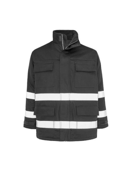 Parka ignifuga c/bandas reflectantes