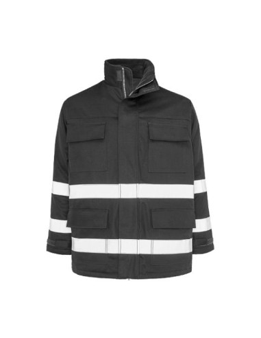 Parka ignifuga c/bandas reflectantes