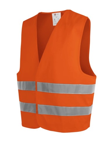 Chaleco A V  NARANJA C/VELCRO 