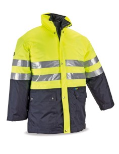 Parka Alta visibilidad  Triple uso amarillo/azul 2
