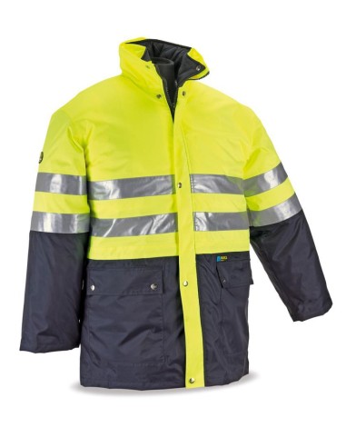 Parka Alta visibilidad  Triple uso amarillo/azul