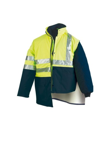 Parka Alta visibilidad  Triple uso amarillo/azul