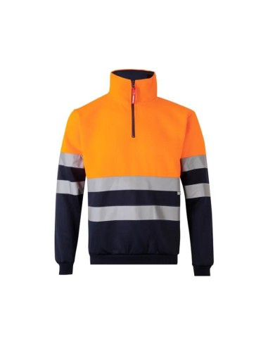SUDADERA BICOLOR MEDIA CREMALLERA  AV