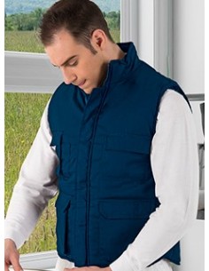 Chaleco de trabajo multibolsillos acolchado