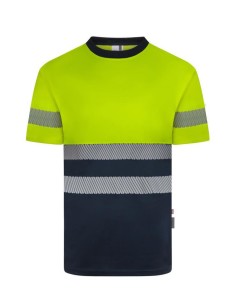 Camiseta poliéster reciclado bicolor m/corta
