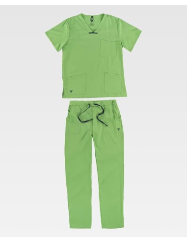 Conjunto sanitario elástico de casaca y pantalón 