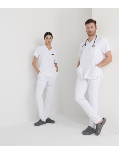 Casaca Sanitaria Cuello V Regular Fit
