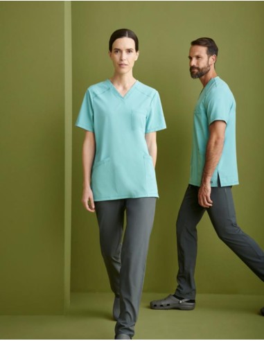 Casaca Sanitaria Cuello V Regular Fit