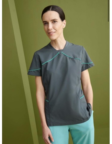 Casaca Mujer Cuello V Rib Slim Fit