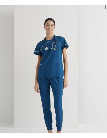 Casaca Mujer Cuello V Rib Slim Fit