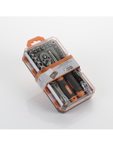 Juego Llaves De Vasos Y Accesorios 1/4  35 Pzas