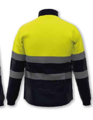 CAZADORA IGNÍFUGA ANTIESTÁTICA MARINO-AMARILLO AV