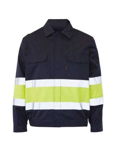 Cazadora bicolor alta visibilidad  Algodón tratado