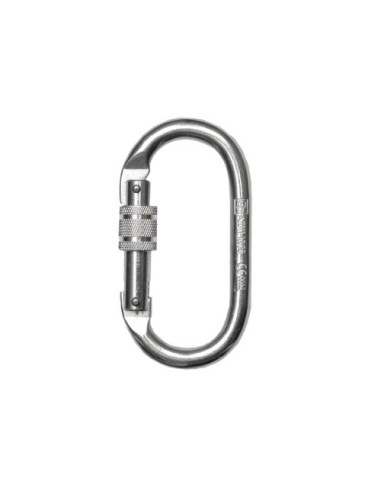 Mosquetón  de cierre roscado en formato ova