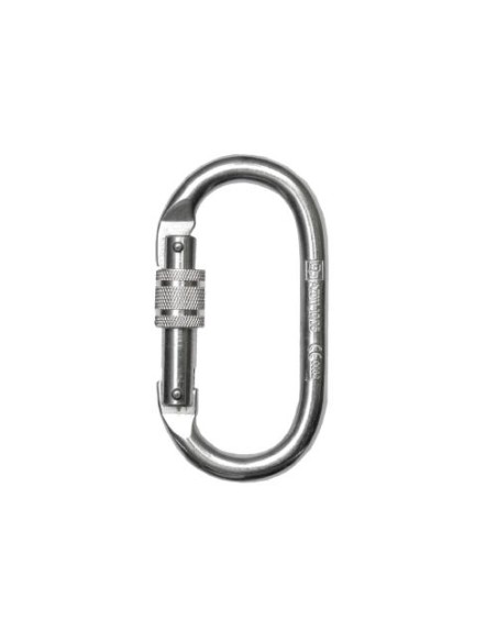 Mosquetón  de cierre roscado en formato ova