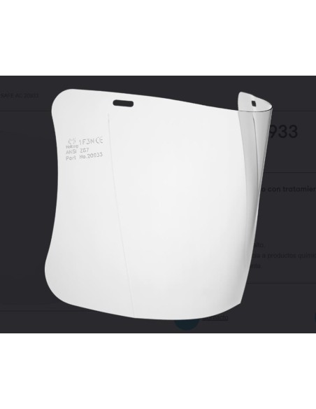 Pantalla facial en acetato con tratamiento antiemp