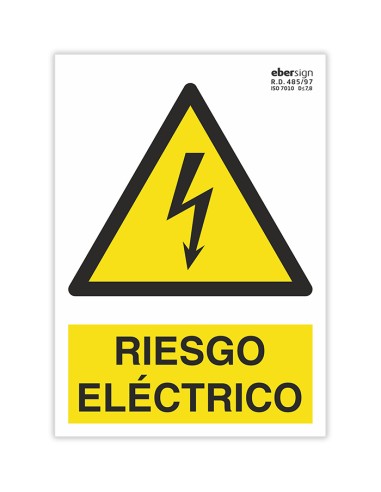  SEÑAL RIESGO ELECTRICO  PVC 0 7MM 210*300 