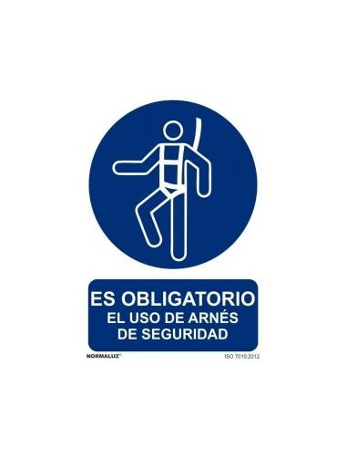 SEÑAL OBL  USO DE ARNES SEGURIDAD PVC 0 7*210*300
