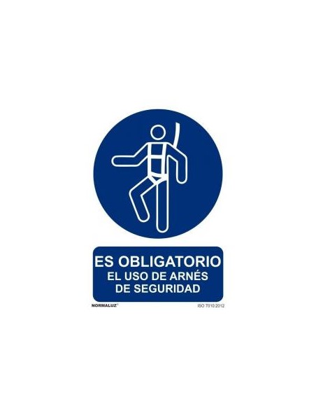 SEÑAL OBL  USO DE ARNES SEGURIDAD PVC 0 7*210*300