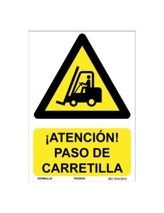 SEÑAL PELIGRO  PASO DE CARRETILLA PVC 0 7*210*300 2