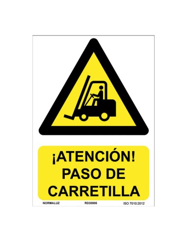 SEÑAL PELIGRO  PASO DE CARRETILLA PVC 0 7*210*300