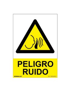 SEÑAL PELIGRO RUIDO PVC 0 7*210*300MM 2