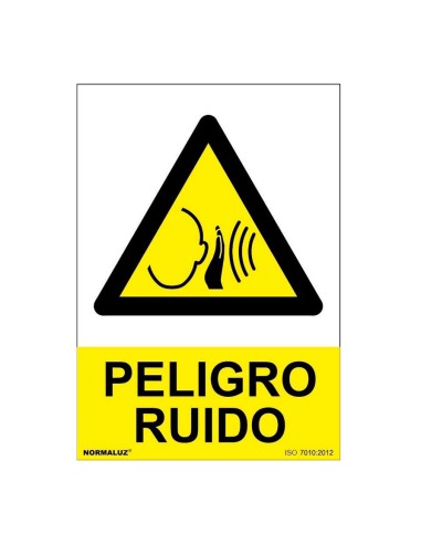 SEÑAL PELIGRO RUIDO PVC 0 7*210*300MM