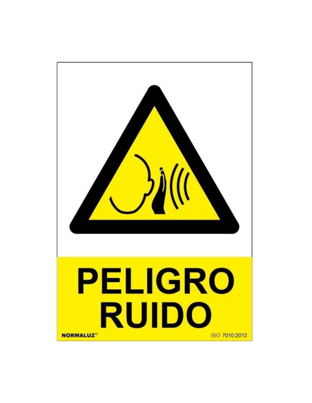 SEÑAL PELIGRO RUIDO PVC 0 7*210*300MM