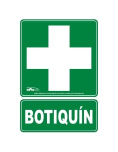 SEÑAL BOTIQUIN PVC 0 7 MM CLASE B 210*210MM
