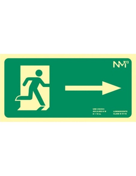 SEÑAL SALIDA PVC 0 7 MM CLASE B 320*160M