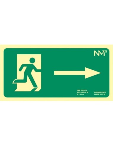 SEÑAL SALIDA PVC 0 7 MM CLASE B 320*160M