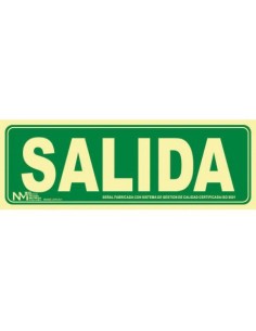 SEÑAL SALIDA PVC 0 7mm Clase B 105X300 MM 2