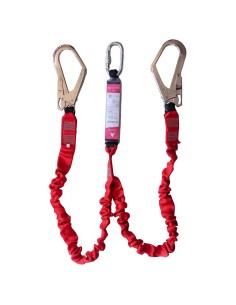 Eslinga doble elástica con absorbedor- mosquetón  2