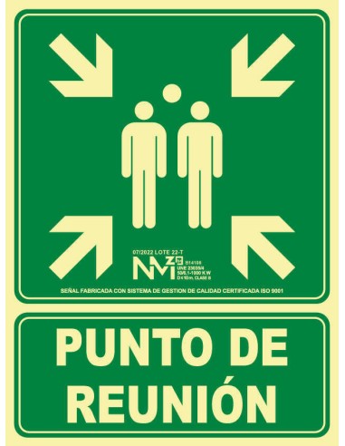 SEÑAL PUNTO DE REUNION PVC 420X600MM