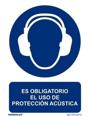 SEÑAL USO OBLIGATORIO PROTECCIÓN ACÚSTICA 