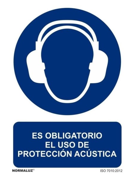 SEÑAL USO OBLIGATORIO PROTECCIÓN ACÚSTICA 
