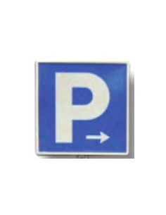 SEÑAL PARKING FLECHA DERECHA 420X300MM ALUMINIO 2