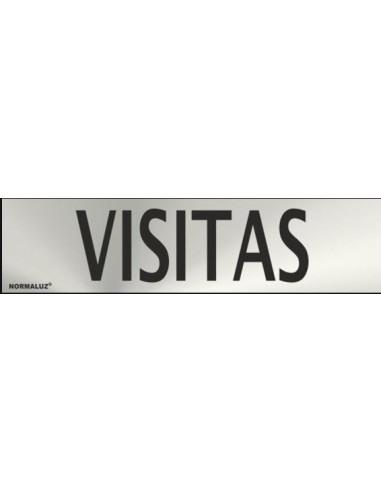 SEÑAL INOX VISITAS 200X50MM