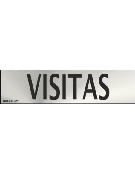 SEÑAL INOX VISITAS 200X50MM