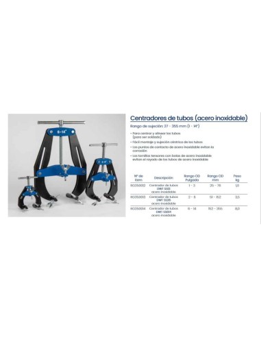 Centrador exterior Inox 2-6 PULGADAS 