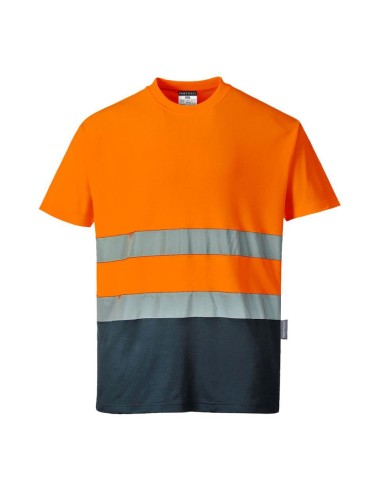 Camiseta Alta Visibilidad Bicolor Manga Corta C 2