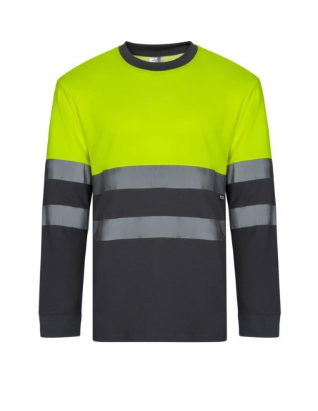 Camiseta algodón bicolor manga larga