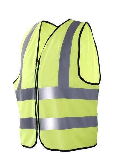 CHALECO DE ALTA VISIBILIDAD  CON CREMALLERA 